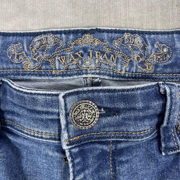 Wax Jean Women's Blue Distressed Jeans Size‎ 7 - Picture 4 of 9
